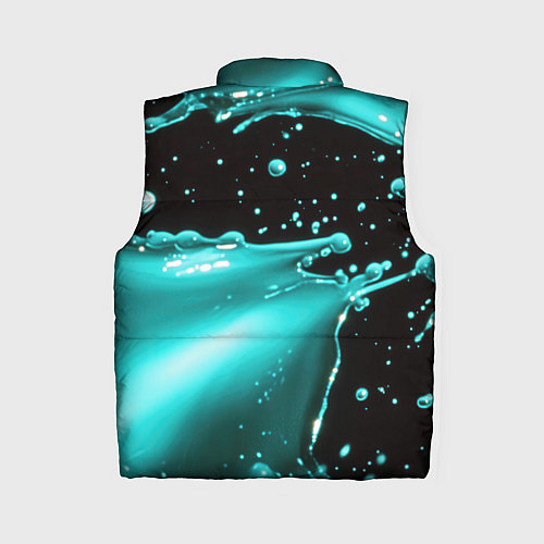 Женский жилет Разрыв голубой краски / 3D-Черный – фото 2