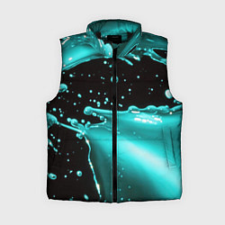 Женский жилет Разрыв голубой краски