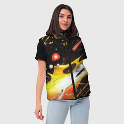 Женский жилет Текстура краска, цвет: 3D-черный — фото 2