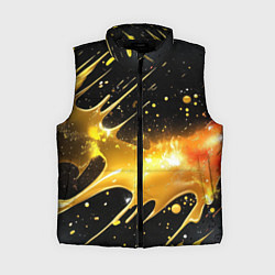 Женский жилет Оранжевая краска на черном