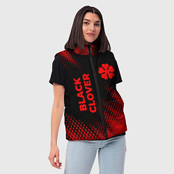 Женский жилет Black Clover - red gradient вертикально, цвет: 3D-черный — фото 2