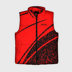 Женский жилет Sport красный с чёрным в крапинку, цвет: 3D-черный