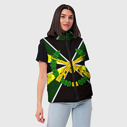 Женский жилет Мотострелковые войска: лавры, цвет: 3D-черный — фото 2