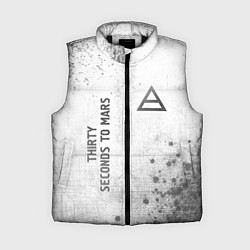 Женский жилет Thirty Seconds to Mars - white gradient вертикальн, цвет: 3D-черный