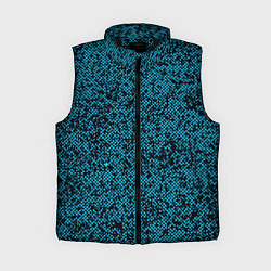 Женский жилет Чёрно-голубой текстура точки