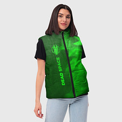 Женский жилет Dead Space - green gradient по-вертикали, цвет: 3D-черный — фото 2
