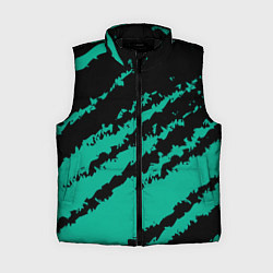 Женский жилет The color is black and turquoise, цвет: 3D-черный