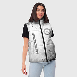 Женский жилет Mercedes - white gradient вертикально, цвет: 3D-черный — фото 2