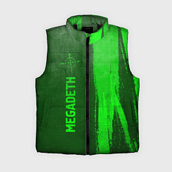 Женский жилет Megadeth - green gradient по-вертикали, цвет: 3D-черный