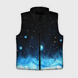 Женский жилет Синяя светящееся краска