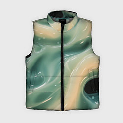 Женский жилет Лазурная слизь на черном текстура