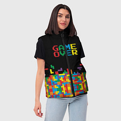 Женский жилет Game over, цвет: 3D-красный — фото 2