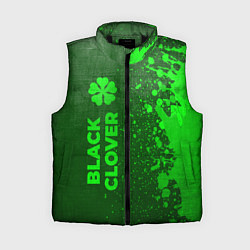 Женский жилет Black Clover - green gradient по-вертикали, цвет: 3D-черный