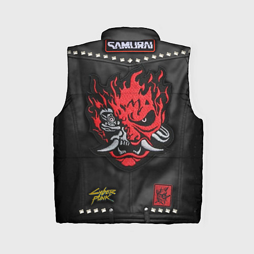 Женский жилет Косуха с нашивкой самурая киберпанк / 3D-Черный – фото 2