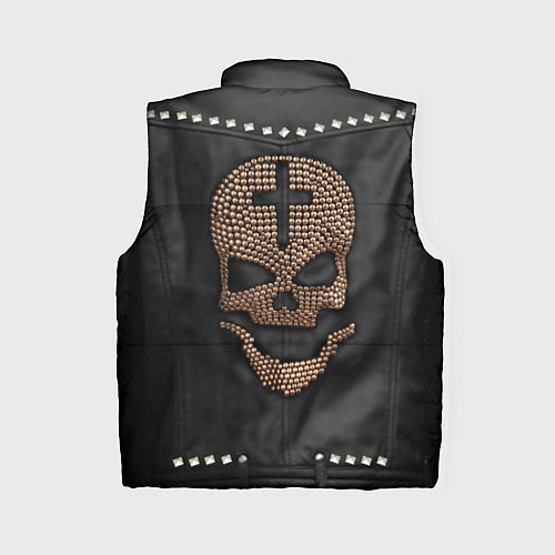 Женский жилет Косуха с черепом / 3D-Черный – фото 2