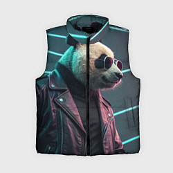 Женский жилет Cyberpunk panda, цвет: 3D-черный