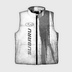 Женский жилет Subaru - white gradient по-вертикали, цвет: 3D-черный