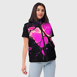 Женский жилет Розовые пятна в текстуре, цвет: 3D-светло-серый — фото 2