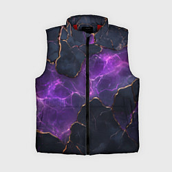 Женский жилет Фиолетовый разлом с молниями