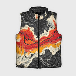 Женский жилет Красно-черная потертая текстура