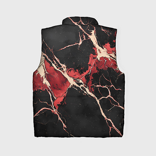 Женский жилет Красно-черная потертая текстура / 3D-Черный – фото 2