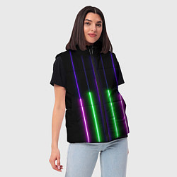 Женский жилет Color Purple green pink, цвет: 3D-красный — фото 2