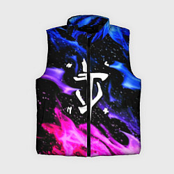 Женский жилет Doom flame neon, цвет: 3D-черный