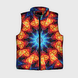 Женский жилет Фрактальная узорная абстракция, цвет: 3D-светло-серый