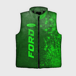 Женский жилет Ford - green gradient по-вертикали, цвет: 3D-черный