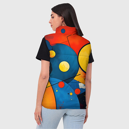 Женский жилет Динамичный красочный паттерн / 3D-Красный – фото 4