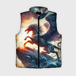 Женский жилет Пегас тёмных сил - нейроарт, цвет: 3D-светло-серый