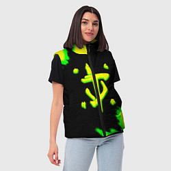 Женский жилет Doom огненное лого краски, цвет: 3D-светло-серый — фото 2