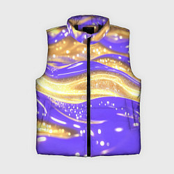 Женский жилет Фиолетово-золотая жидкая текстура