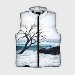 Женский жилет Дерево в море, цвет: 3D-красный