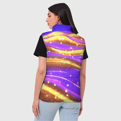 Женский жилет Блестящая волнистая текстура / 3D-Красный – фото 4