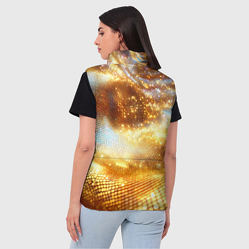 Женский жилет Блестящая золотая текстура / 3D-Красный – фото 4