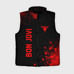 Женский жилет Bon Jovi - red gradient вертикально