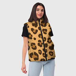 Женский жилет Коричневые пятна леопарда, цвет: 3D-светло-серый — фото 2