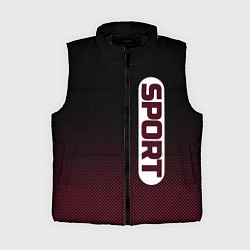 Женский жилет Sport чёрно-розовый текстурный градиент, цвет: 3D-черный