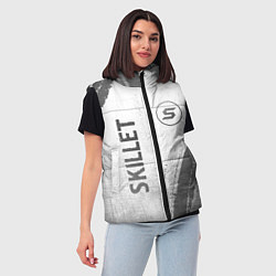 Женский жилет Skillet - white gradient вертикально, цвет: 3D-черный — фото 2