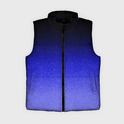 Женский жилет Градиент индиго из чёрно в синий текстура крошка, цвет: 3D-черный