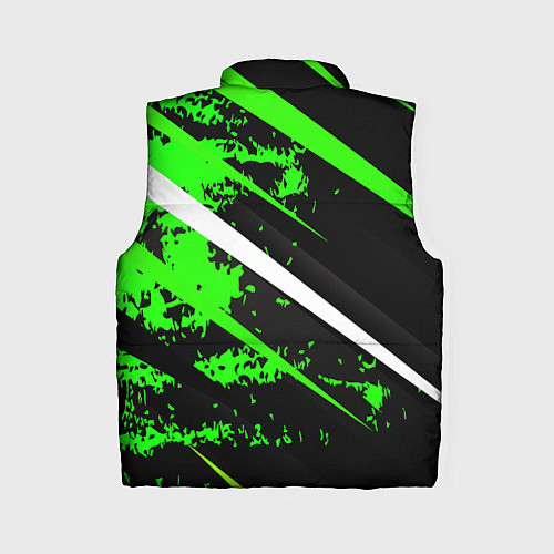 Женский жилет Color black and green / 3D-Черный – фото 2