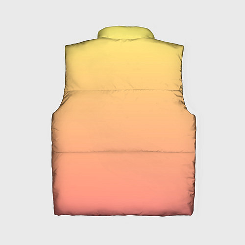 Женский жилет Градиент нежный жёлто-розовый / 3D-Черный – фото 2