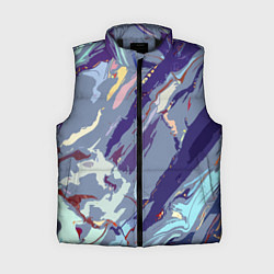 Женский жилет Фиолетовый стилизованный абстракция, цвет: 3D-черный