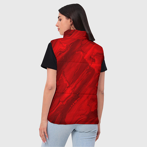 Женский жилет Красный камень абстракция / 3D-Красный – фото 4