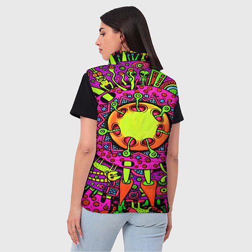 Женский жилет Кислотные грибы оптические / 3D-Красный – фото 4