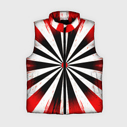 Женский жилет Мишень красно-белая, цвет: 3D-черный