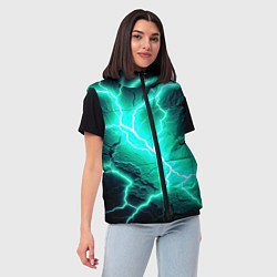 Женский жилет Color light blue black, цвет: 3D-черный — фото 2