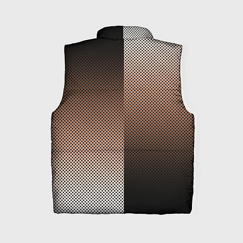 Женский жилет Чёрно-коричневый текстурный градиент пополам / 3D-Черный – фото 2