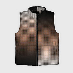 Женский жилет Чёрно-коричневый текстурный градиент пополам, цвет: 3D-черный